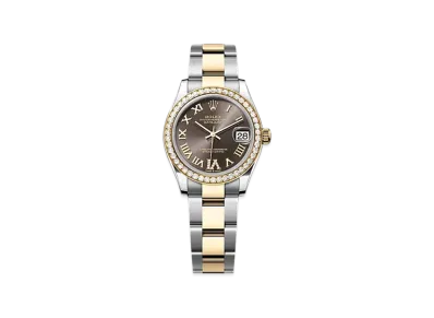 ROLEX Datejust 31mm Oystersteel & Yellow Gold Diamond 278383RBR "Dark Grey"