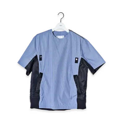 sacai Cotton Poplin Pullover "Blue Stripe"