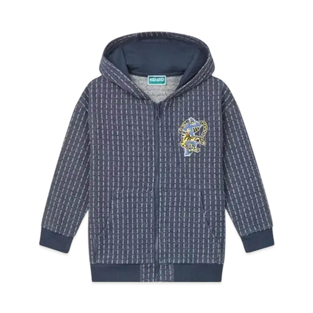 KENZO 'Blue Jungle' Embroidery Tracksuit Tops "Blue Black"