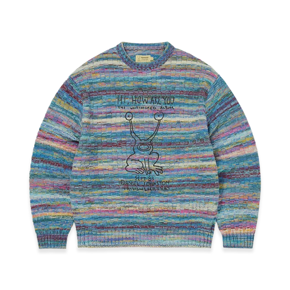 thisisneverthat TNT Daniel Johnston Frog Knit Sweater "Blue"