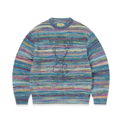 thisisneverthat TNT Daniel Johnston Frog Knit Sweater "Blue"