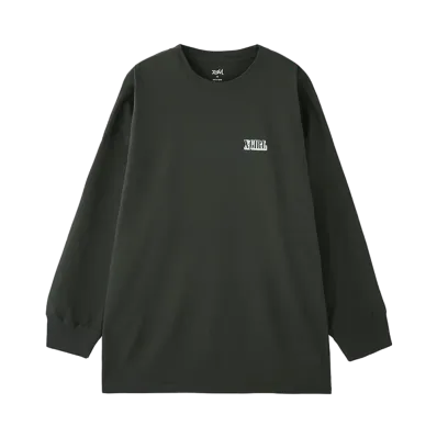X-Girl Circle Background Face Logo L/S Big Tee Dress "Charcoal"