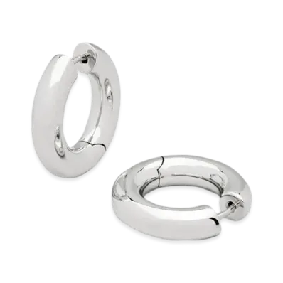TOMWOOD Chunky Hoops Medium "Silver"