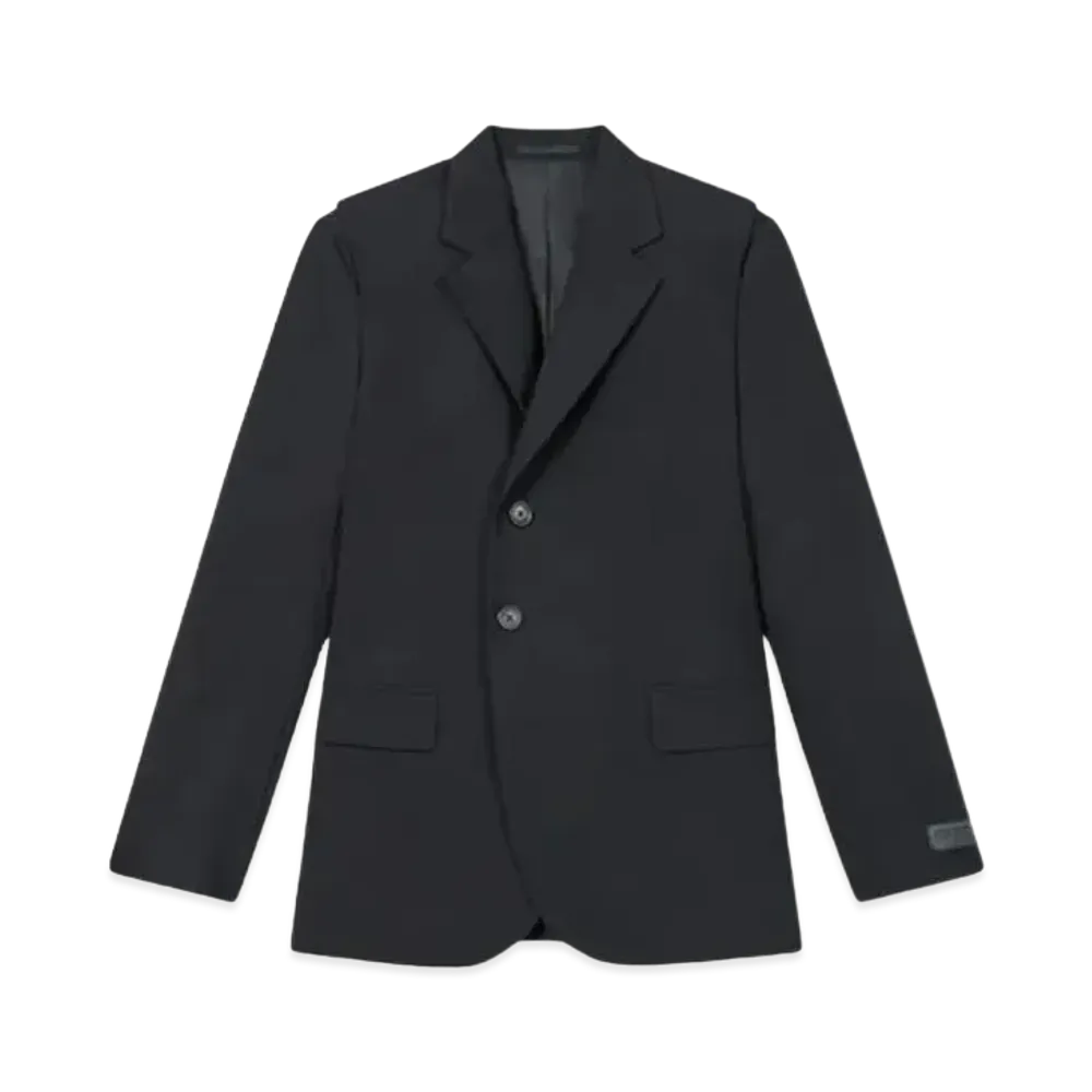 KENZO Oversized Wool Waisted Blazer "Black"