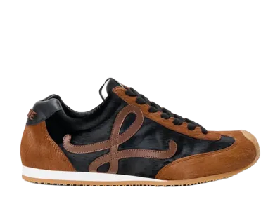 LOEWE Ballet Runner 2.0 in Hairy Calfskin "Black/Squirrel"