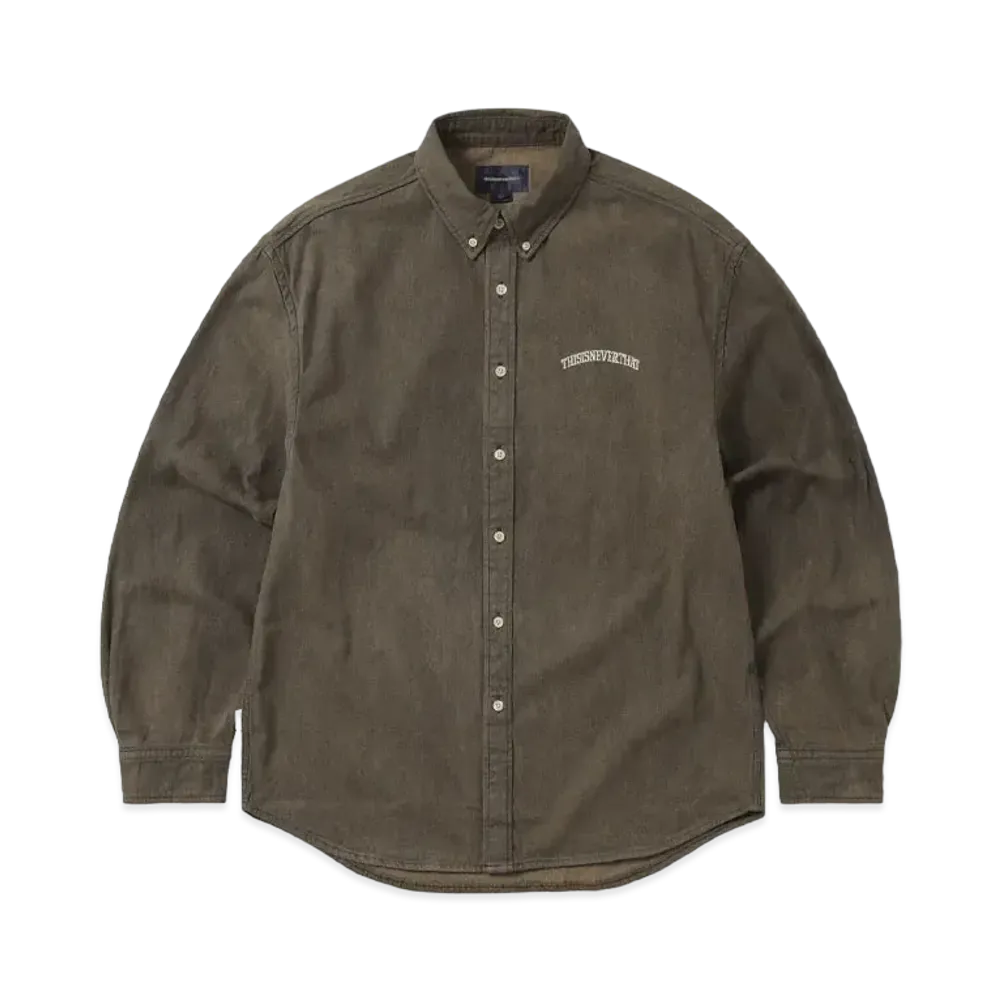 thisisneverthat Washed Denim Shirt "Brown"