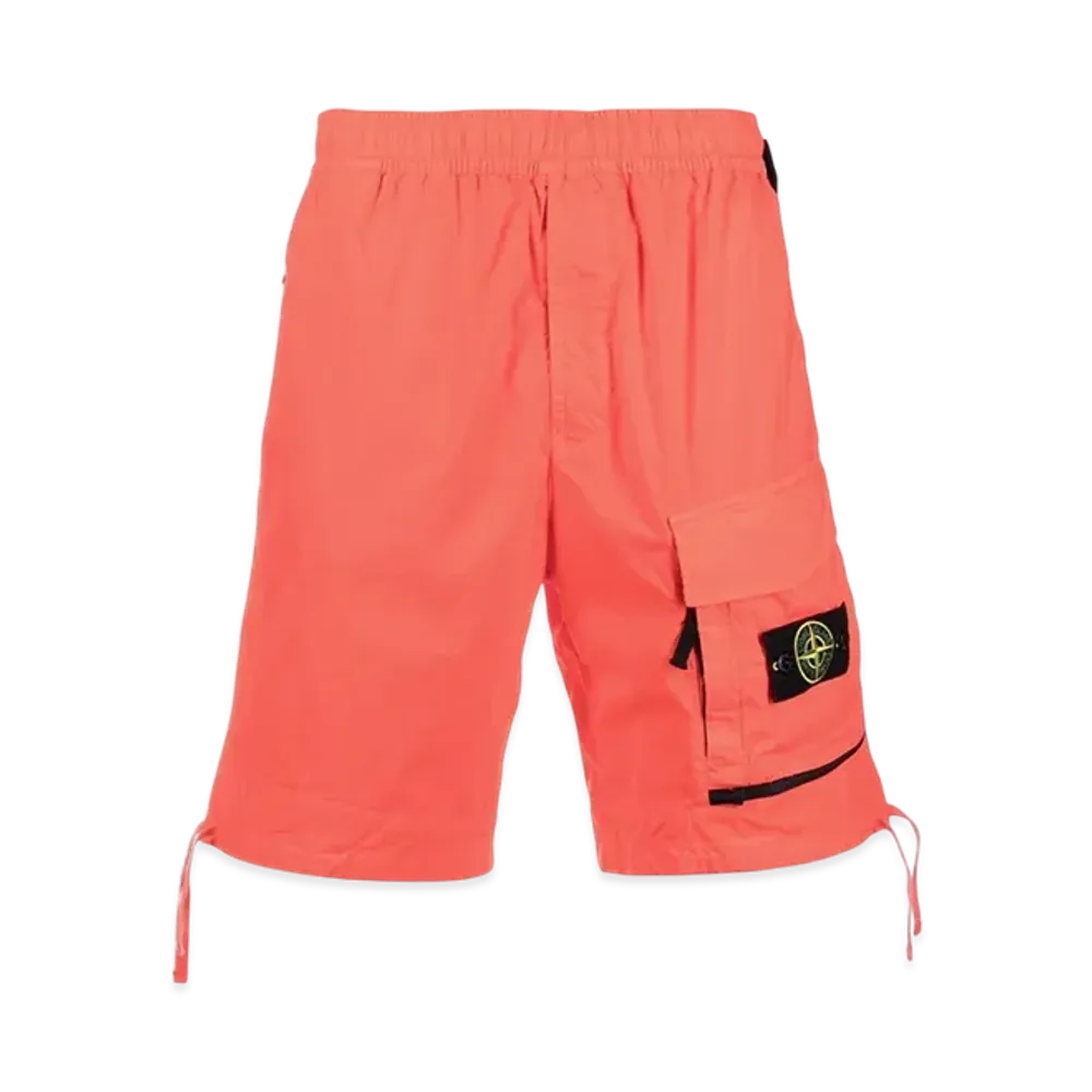Stone Island L0703 Stretch Cotton Tela Paracadute Garment Dyed Bermuda Shorts - 22SS "Orange"