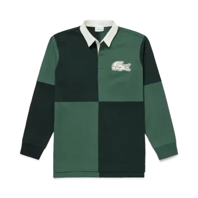 LACOSTE Color Block Lager Polo Shirt "Green"