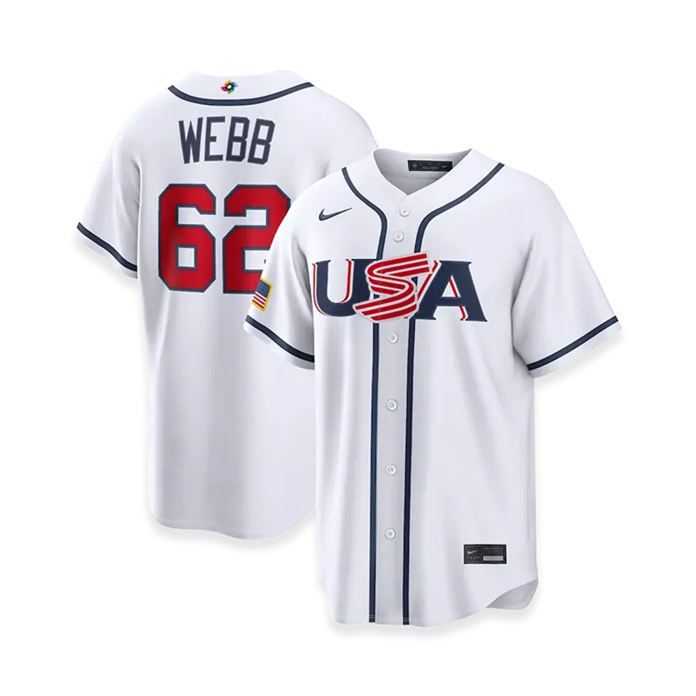 Nike 2026WBC World Baseball Classic Logan Webb USA Baseball Home Stadium Jersey "White"