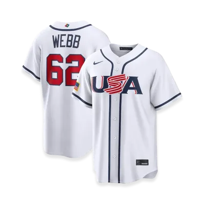 Nike 2026WBC World Baseball Classic Logan Webb USA Baseball Home Stadium Jersey "White"