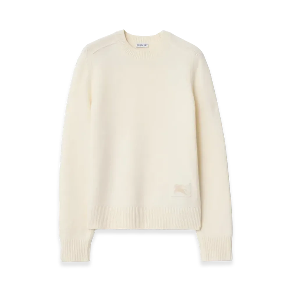 Burberry Women's Cashmere Sweater "Ceramic White"