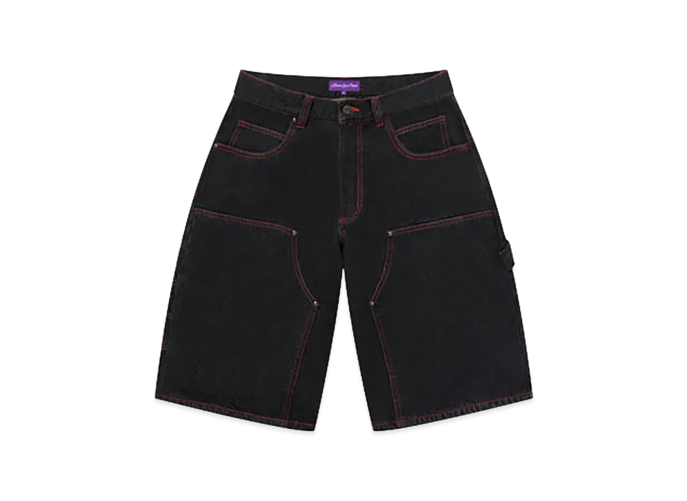 BlackEyePatch Stencil Logo Double Knee Denim Shorts "Black"