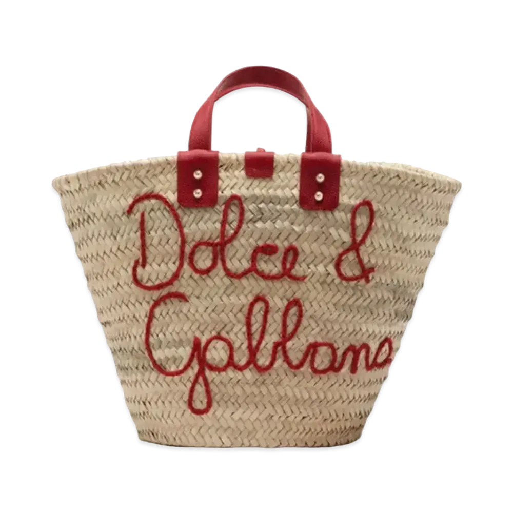 Dolce&Gabbana Kendra Coffter Bag Straw Thread Enbridery "Multicolor"
