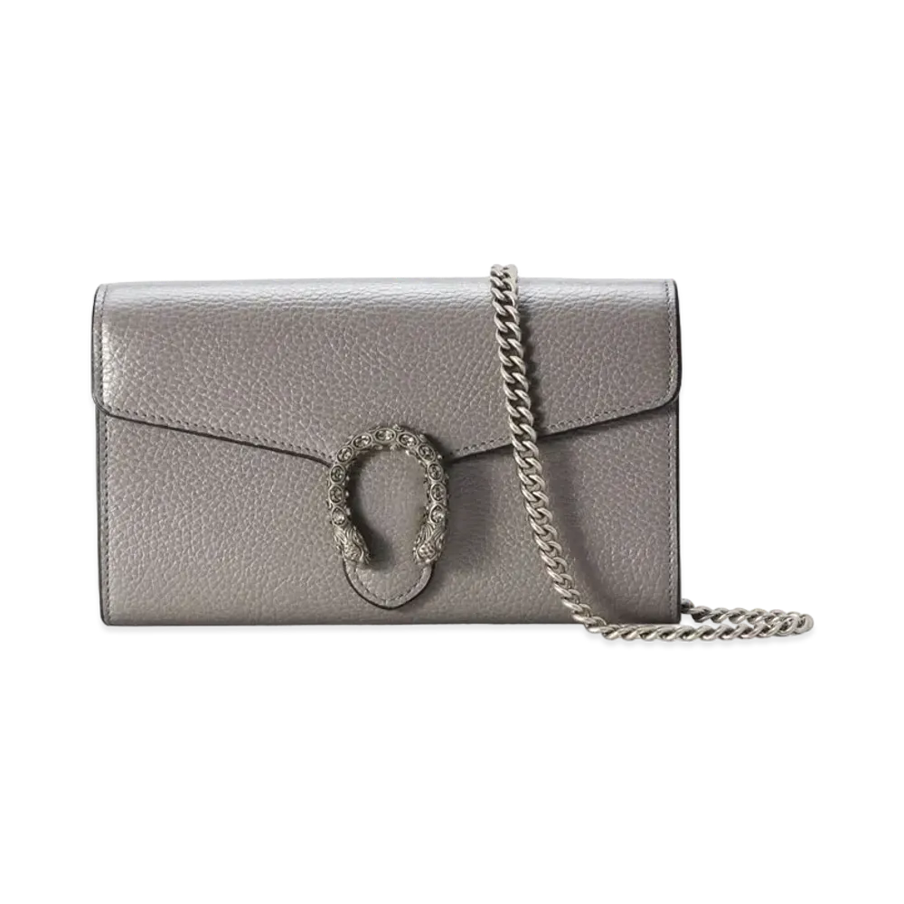 GUCCI Dionysus Mini Chain Bag "Dusty Grey"
