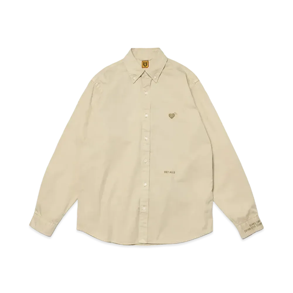 HUMAN MADE Pigment Dyed BD L/S Shirt "Beige"