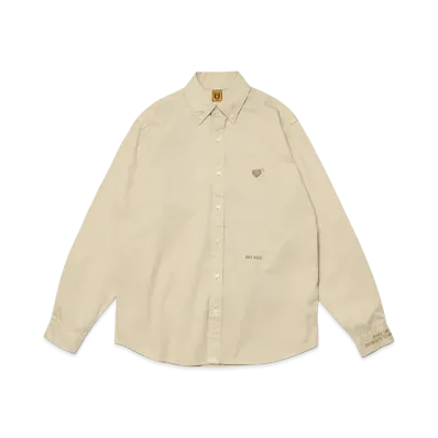 HUMAN MADE Pigment Dyed BD L/S Shirt "Beige"