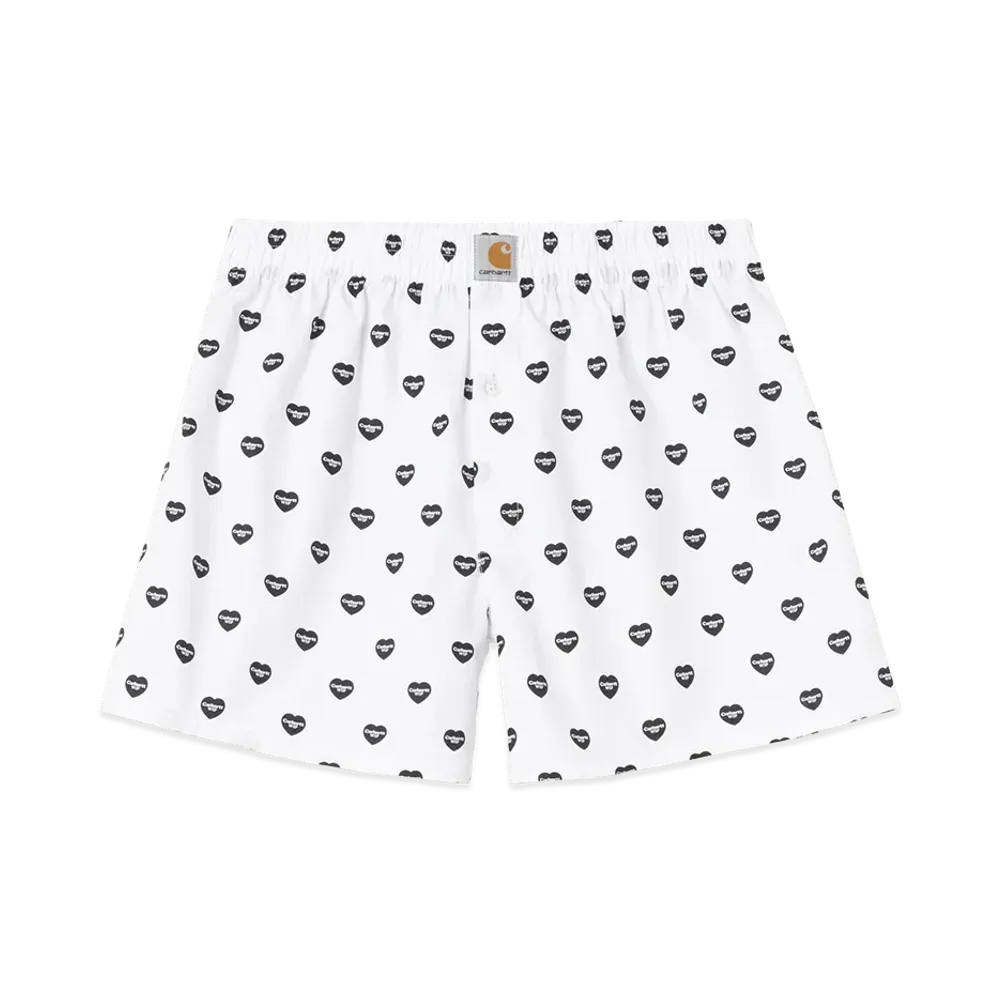Carhartt WIP Cotton Boxer "Heart Print/White/Black"