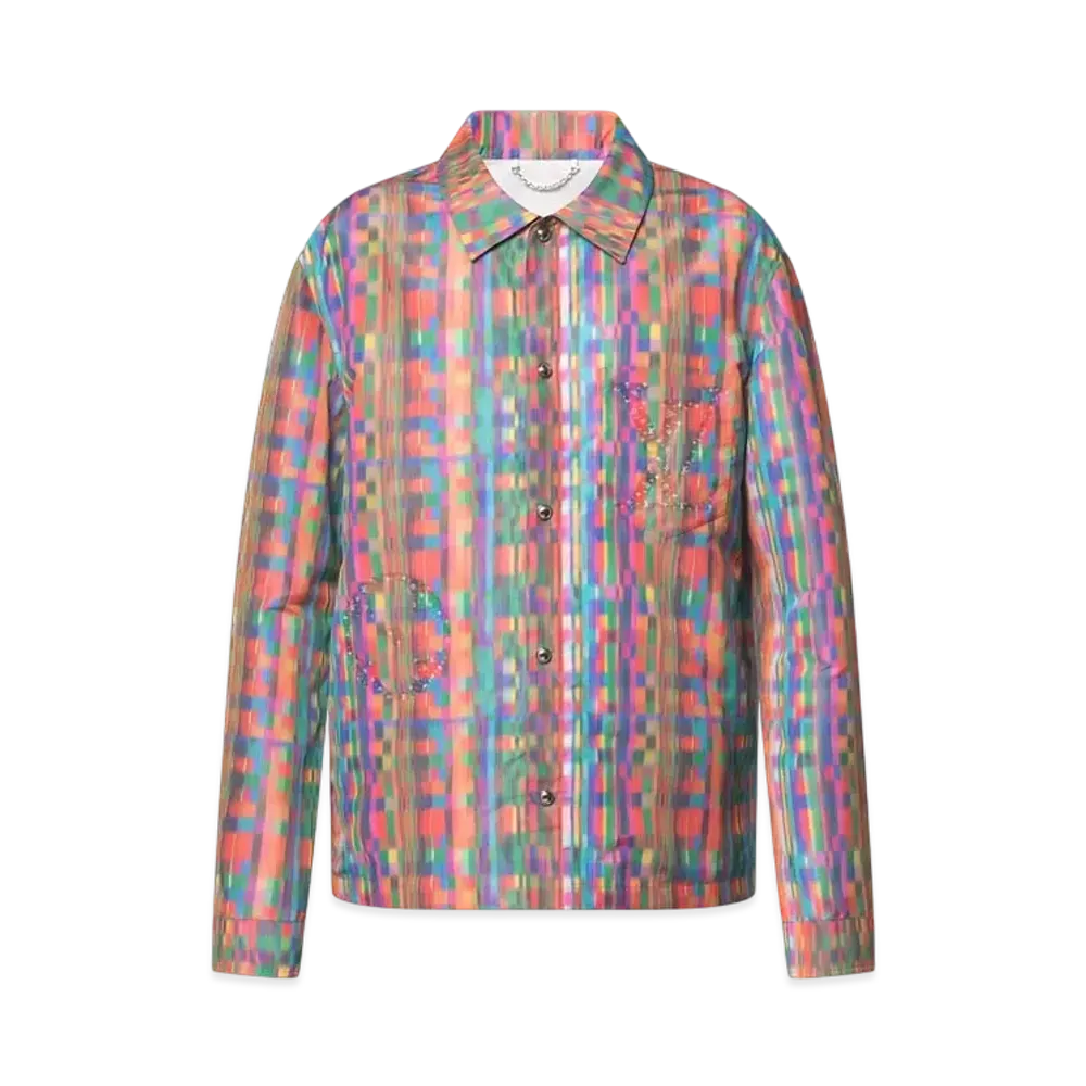 Louis Vuitton Men's Trompe Loeil Printed Overshirt "Multicolore"