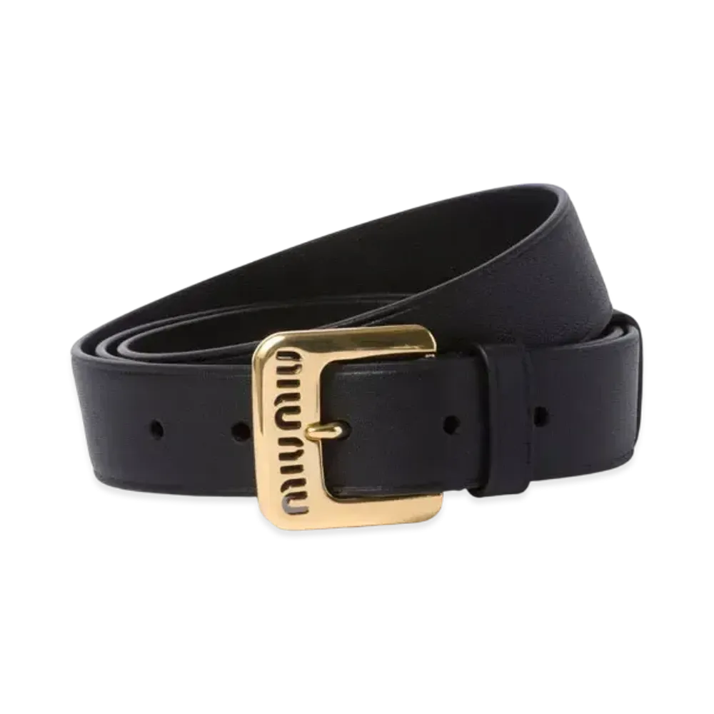 MIUMIU Nappa Leather Belt "Black"