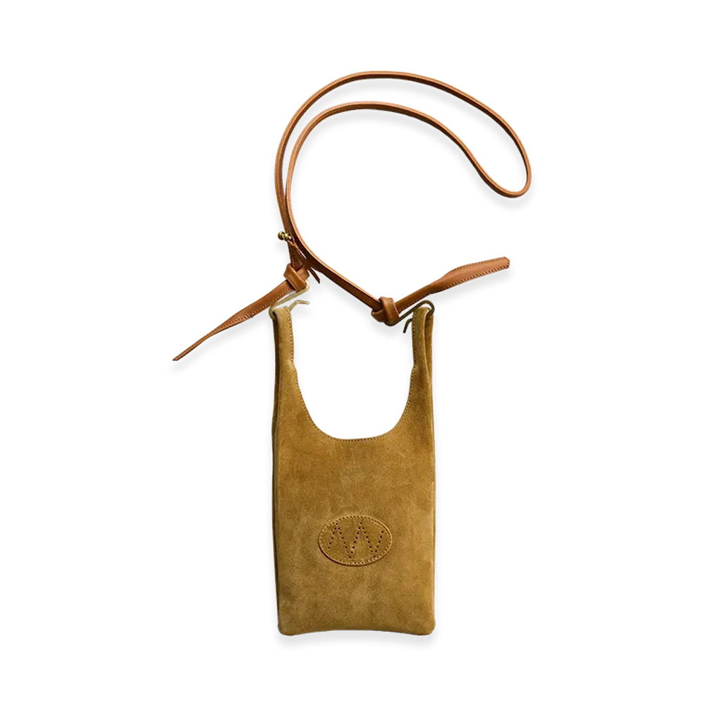 NICENESS S.O.Lowe – Petit Suede Leather Shoulder Strap Bag – Small "Camel"