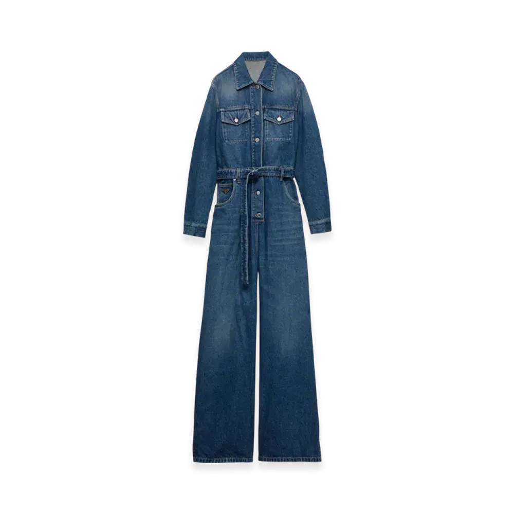 PRADA Women's Denim Jumpsuit "Navy"