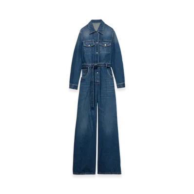 PRADA Women's Denim Jumpsuit "Navy"