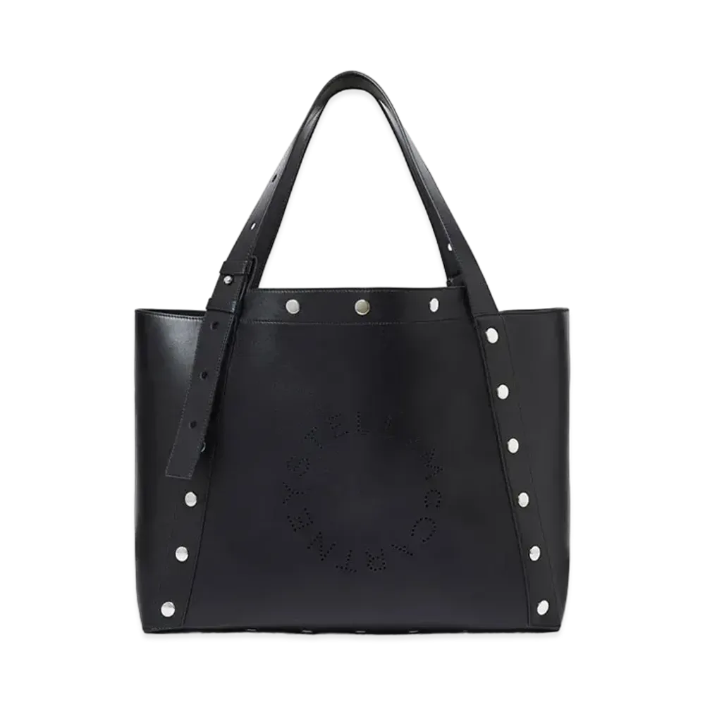 STELLA McCARTNEY Stella Studs Large Tote Bag "Pitch Black"