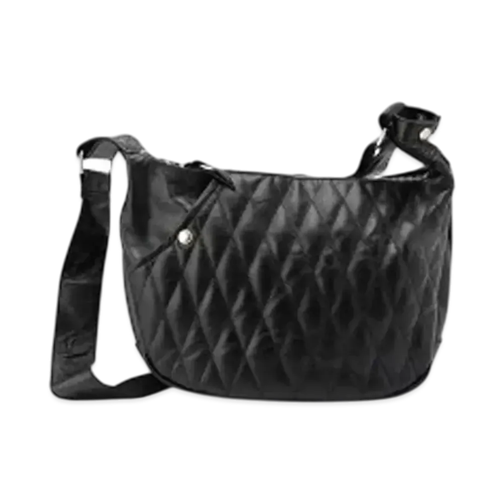 Schott Quilting Banana Bag "Black/Silver"