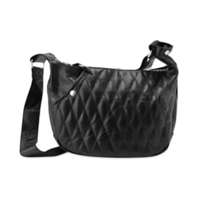 Schott Quilting Banana Bag "Black/Silver"