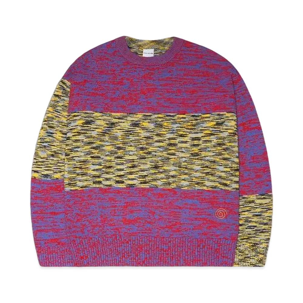 P.A.M. CONTACT SPACE DYED KNITTED CREW NECK "ARID SANDS"