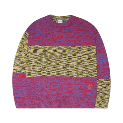 P.A.M. CONTACT SPACE DYED KNITTED CREW NECK "ARID SANDS"