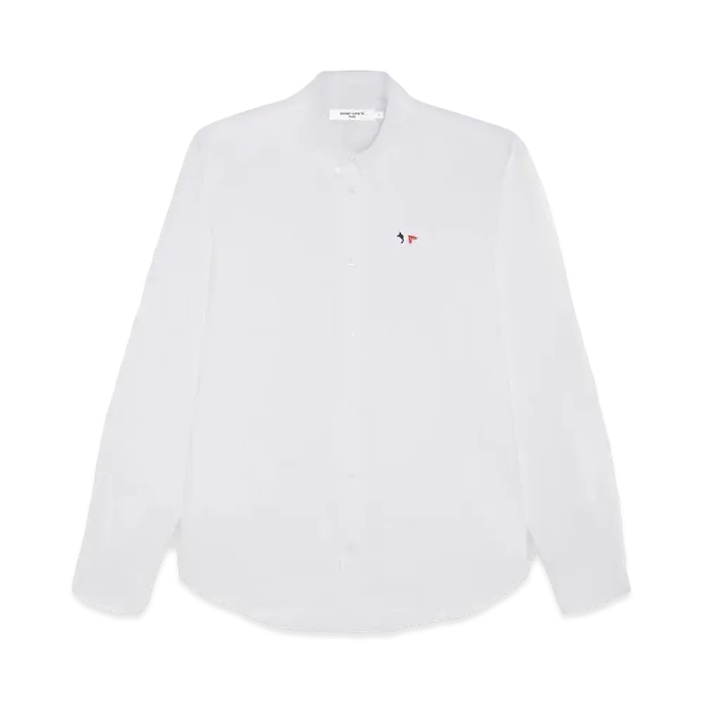 Maison Kitsune Tricolor Fox Patch Classic Shirt "White"