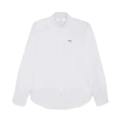 Maison Kitsune Tricolor Fox Patch Classic Shirt "White"