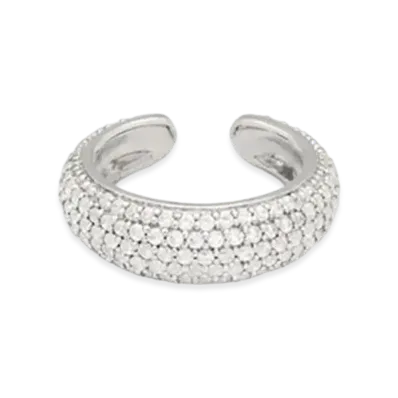 TOMWOOD Ear Cuff Thick Zirconia "Silver"