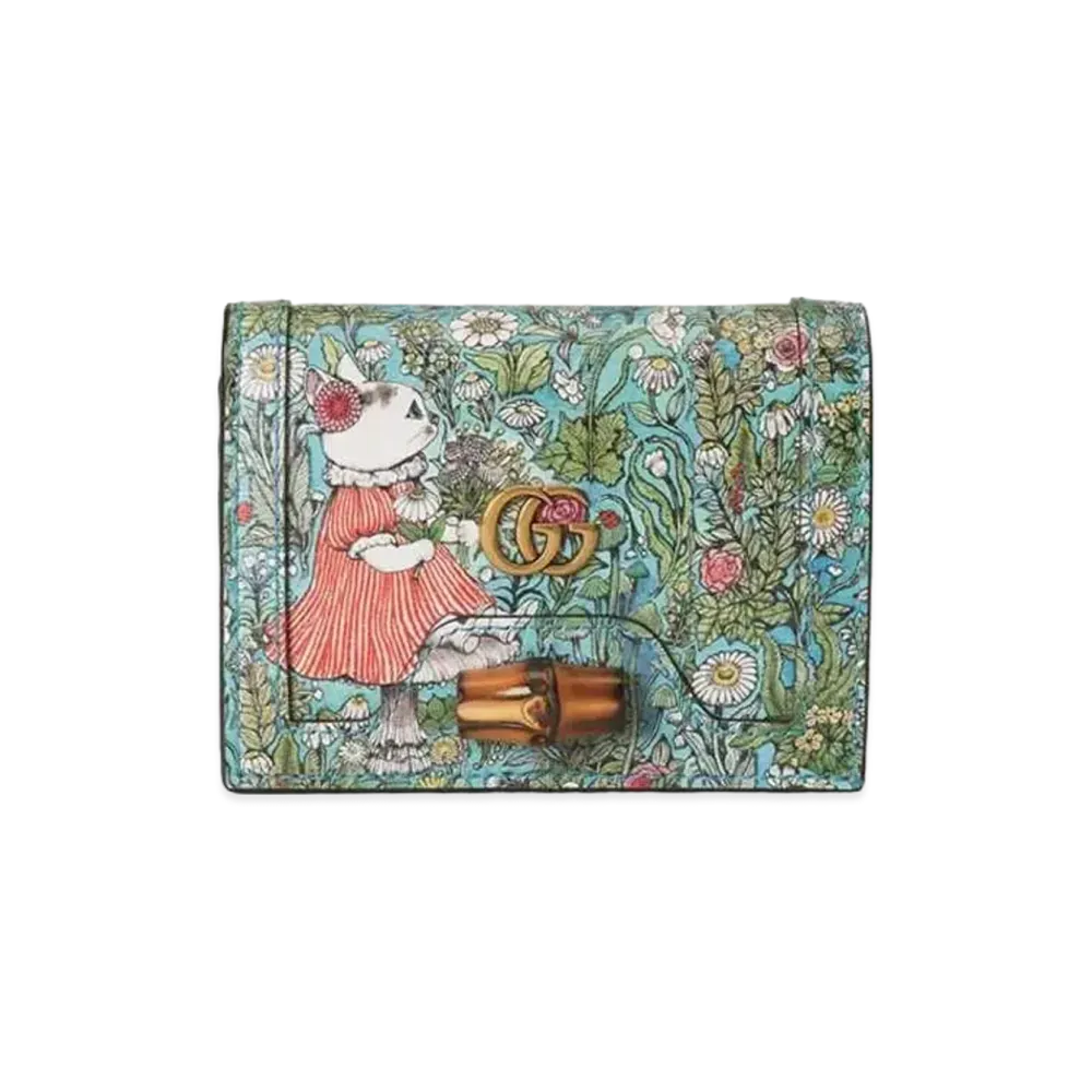 GUCCI x Yuko Higuch Gucci Diana Card Case Wallet Japan Exclusive "Blue"