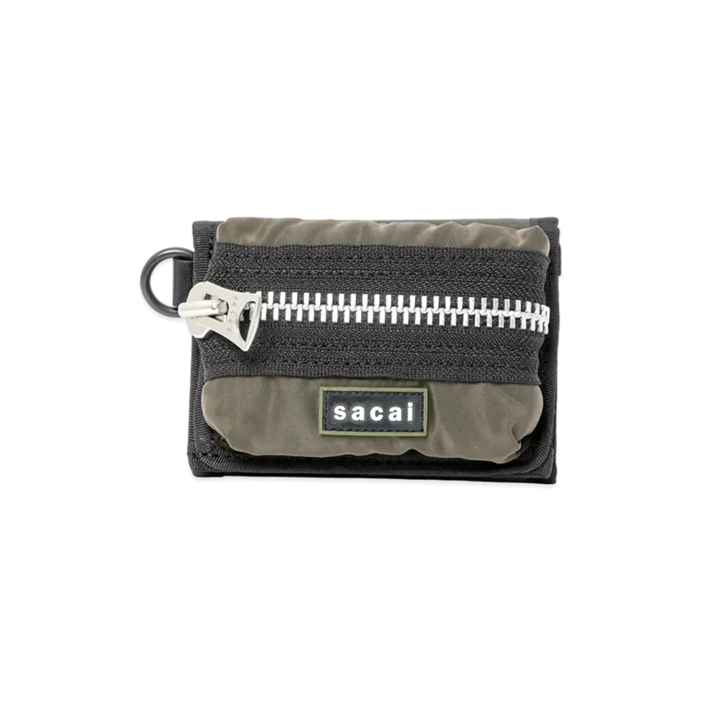 sacai Pocket Trifold Wallet "Dark Khaki"