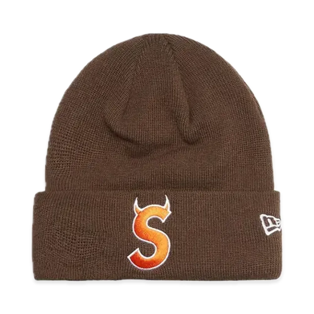 Supreme New Era S Logo Beanie "Brown" (22FW)