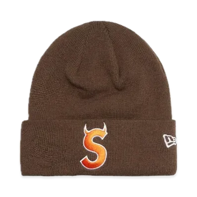 Supreme New Era S Logo Beanie "Brown" (22FW)