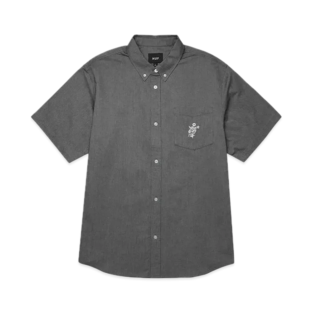 HUF Icarus Oxford Shirt "Washed Black"