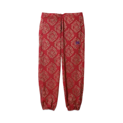 NEEDLES x Sasquatchfabrix. Zipped Sweat Pant Curled Up Dragon "Red"