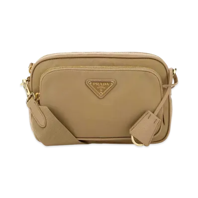 PRADA Women's Re-Nylon Crossbody Bag "Beige"