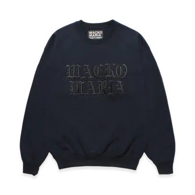 WACKO MARIA Heavy Weight Sweat Shirt "Navy"