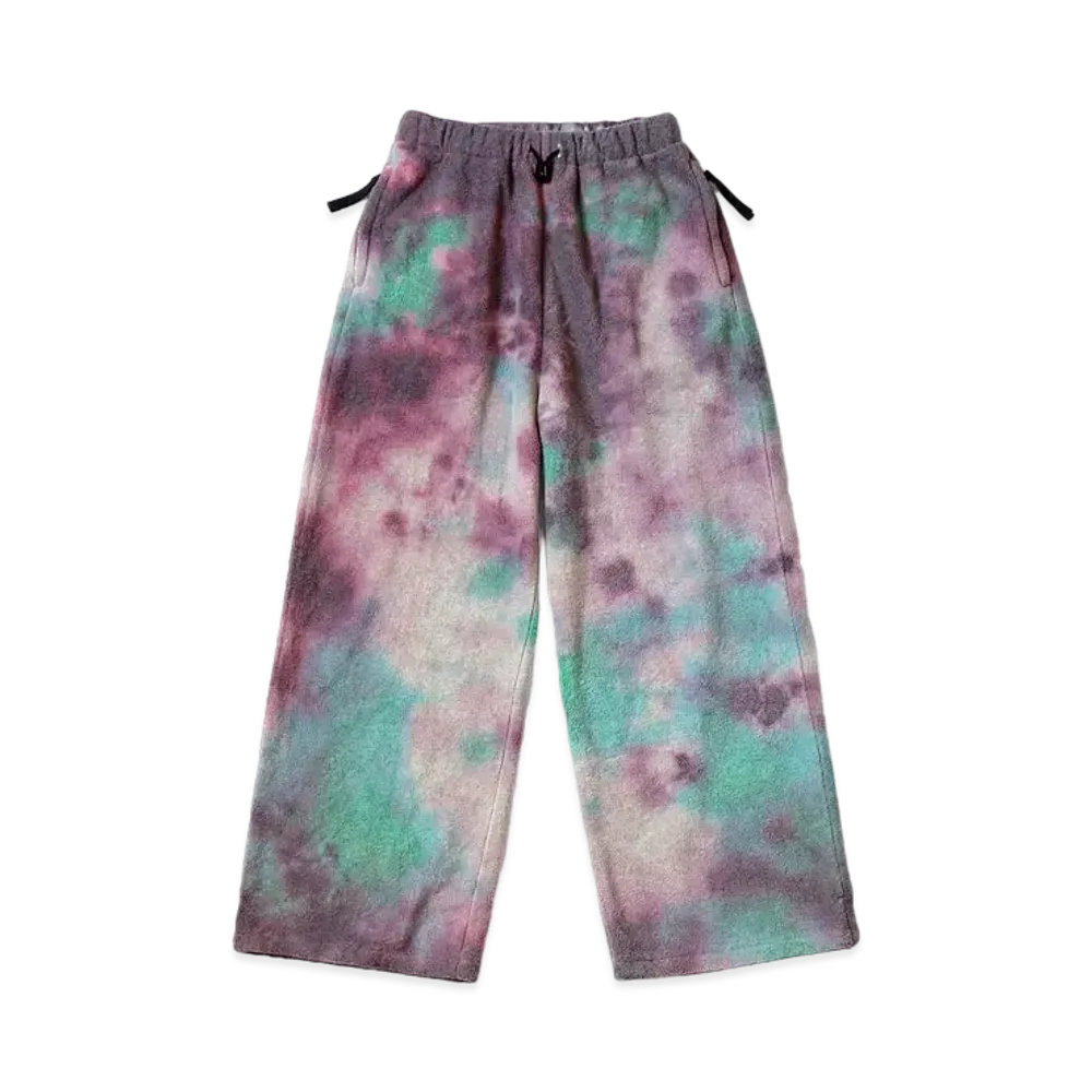 KAPITAL REVERSE FLEECE TIE DAI EASY PANTS (ASHBURY DIE) "Purple Blue"