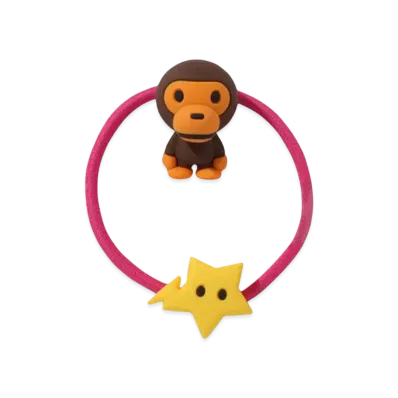 A BATHING APE Baby Milo Hair Tie "Yellow"