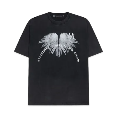 A GOOD BAD INFLUENCE "EVERYTHING IS MADE FROM A DREAM" WASHED T-SHIRT "BLACK"