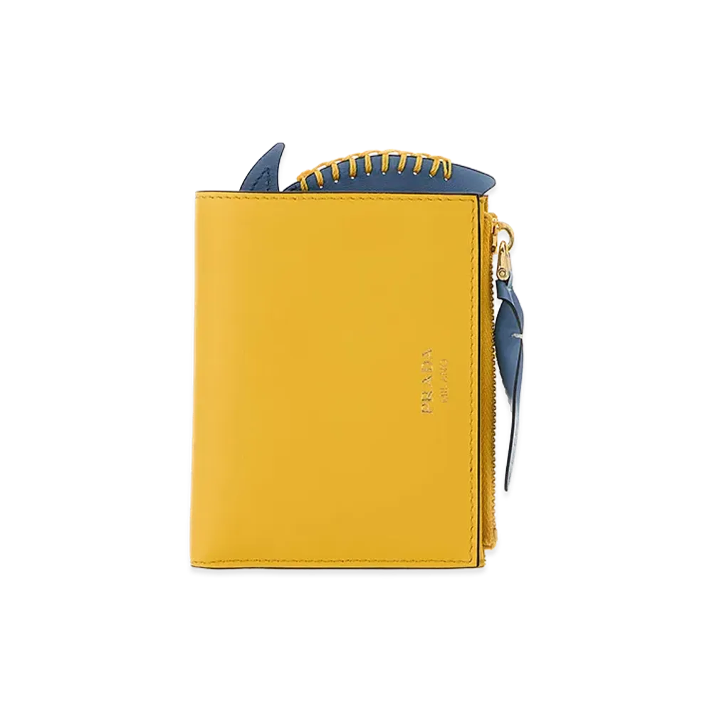 PRADA Wonen's Leather Wallet "Yellow"