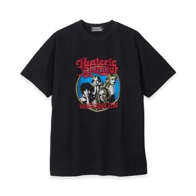 HYSTERIC GLAMOUR SMASH YOUR HEAD Jacquard T-Shirt "Black"