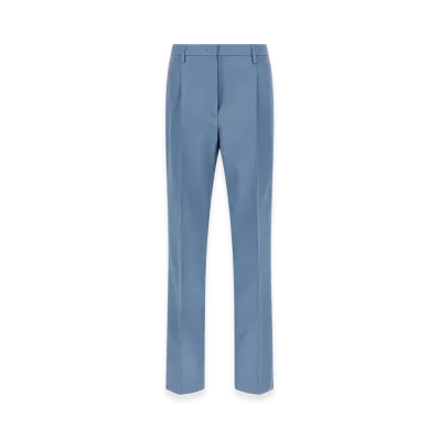 PRADA Women's Cotton Trousers "Light Blue"