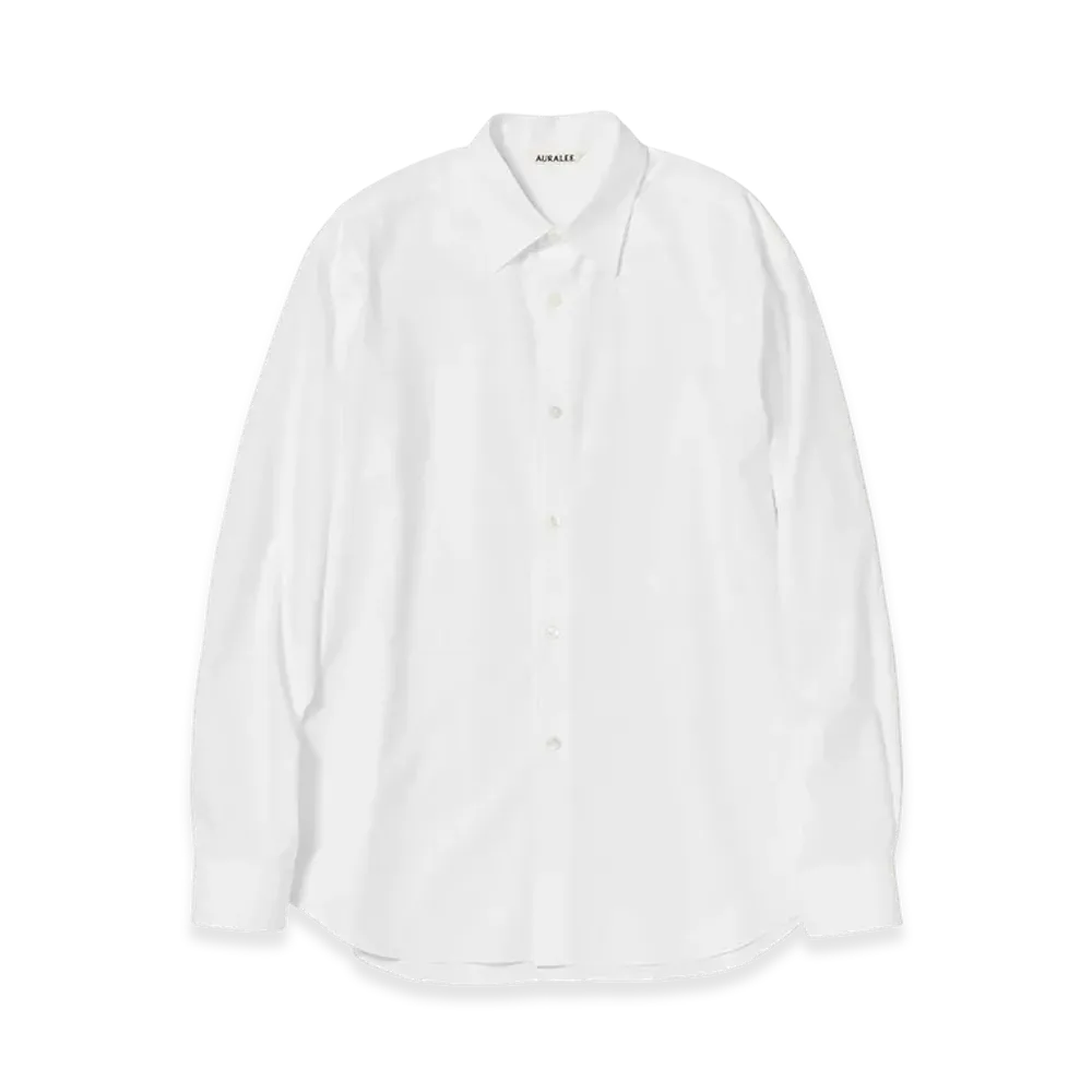 AURALEE Women's Washed Finx Twill Shirt "White"