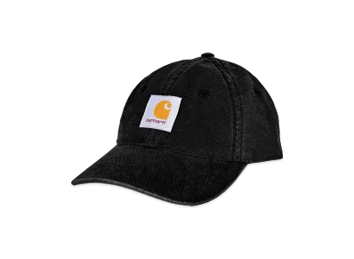 Carhartt WIP Canvas 6-Panel Cap "Black/White(Stone Washed)"